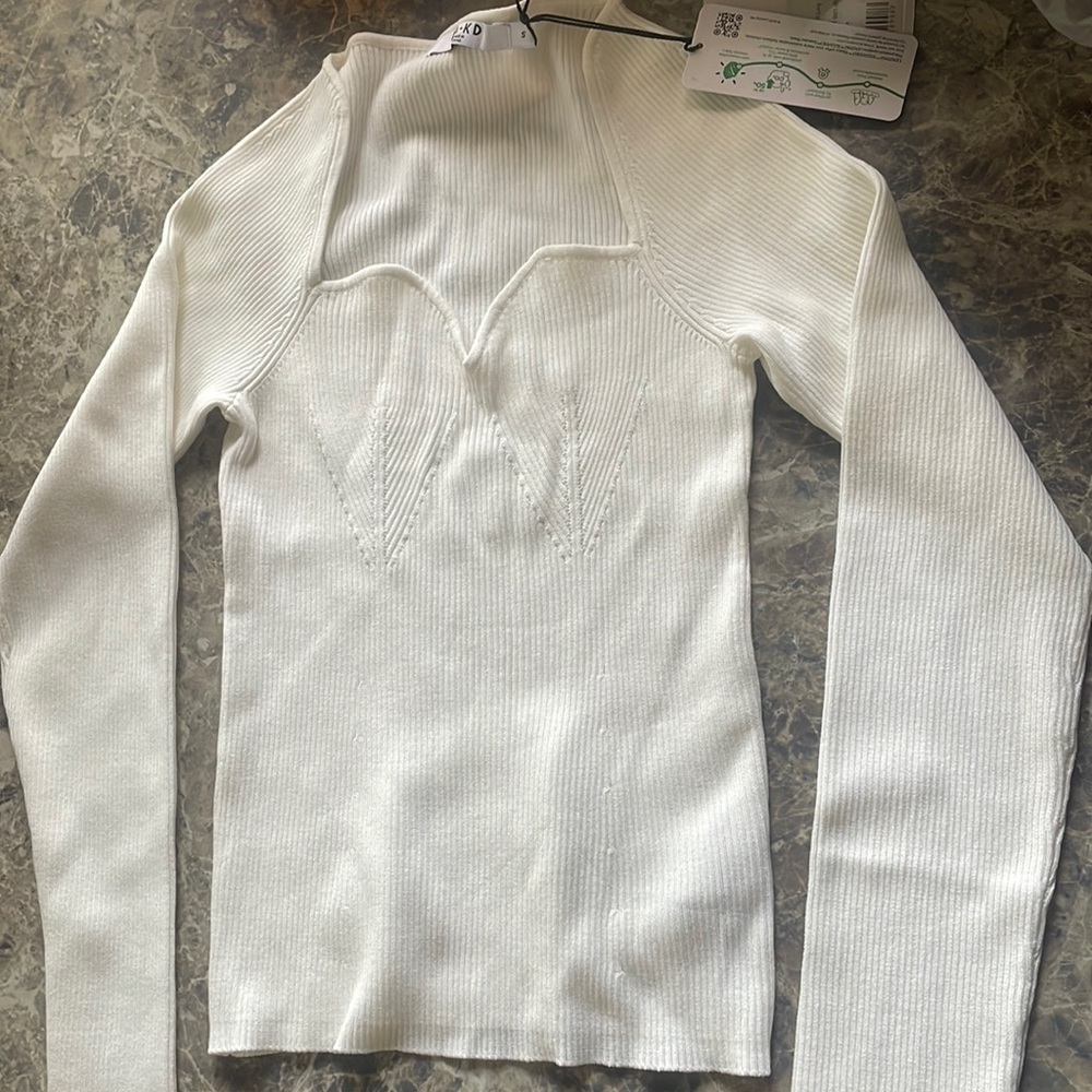 NA-KD Chest Detail Knitted Long Sleeve